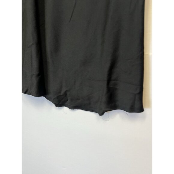 Lafayette 148 New York Black Satin Maxi Skirt Size 8 - Picture 5 of 7